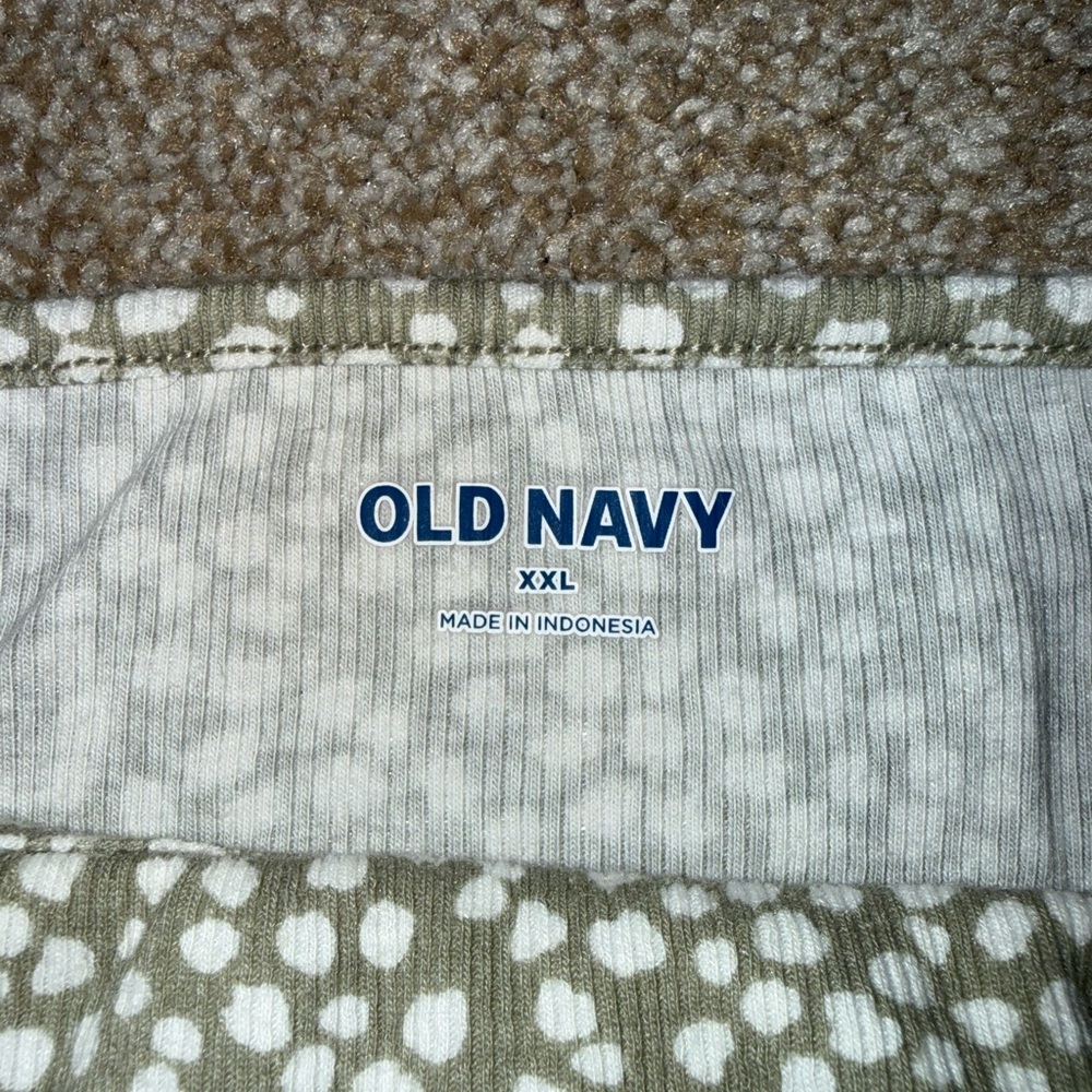 Old Navy Sage Patterned Cropped Tank Top